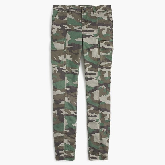 J.Crew 9" Cargo Toothpick Pants in Camo Print 28 - Picture 2 of 6